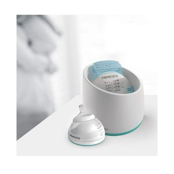 New Nanobebe Breastmilk Bottle Warming Bowl - Teal - Picture 3 of 5
